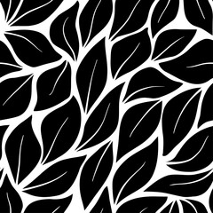 Black and white floral pattern
