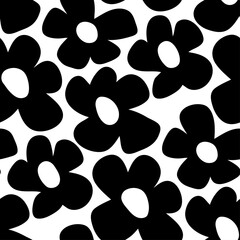 Black and white floral pattern