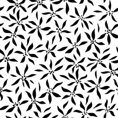 Black and white floral pattern