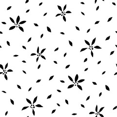Black and white floral pattern
