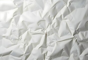 Obraz premium Crumpled white paper texture creates a unique visual effect ideal for backgrounds and creative projects