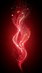 Obraz premium Red Streak of Futuristic Energy, Abstract Art With A Flowing Design, On Black Background