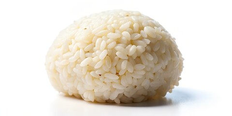 Cooked Rice Ball, White Background