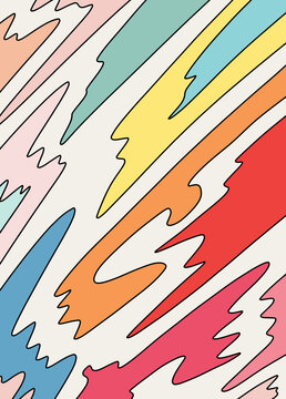 Colorful Abstract Brushstroke Pattern