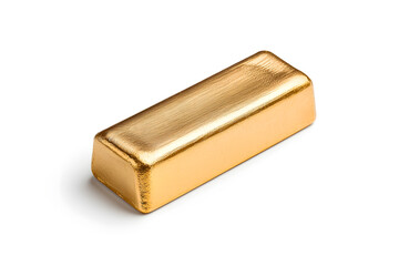 Gold bar isolated on white