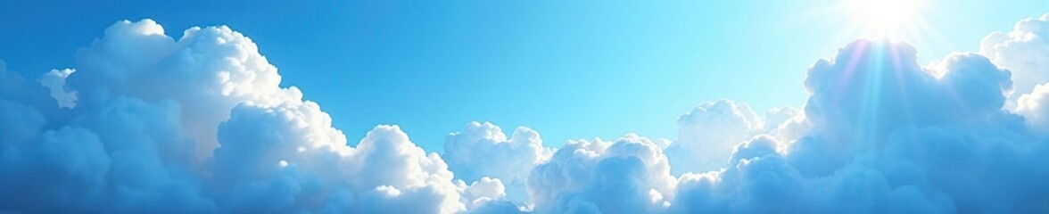Swirling clouds in a blue sky-like background, ethereal, dreamy, abstract