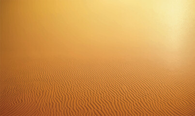 Desert background pattern, mountains border. Sand dunes background in aesthetic orange, yellow and beige colors. Sand simple and minimal background with photocopy space. Banner, retro, wild, dune.