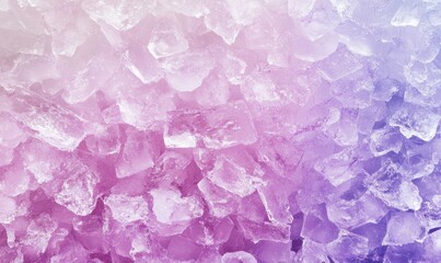 A close up of ice cubes in a pink and purple color