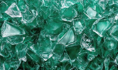 Obraz premium A close up of a green glass mosaic