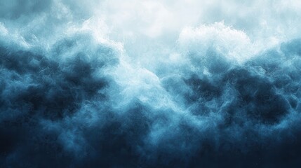 Fototapeta premium Abstract Blue Cloud Formation Dramatic Sky Texture