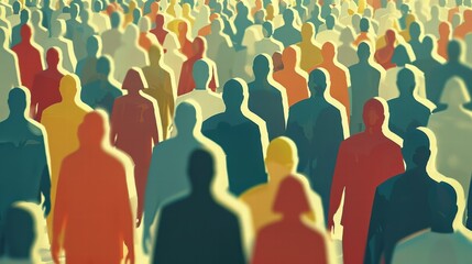 An abstract design representing the increasing global human population.