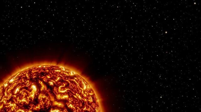 Solar surface revealing powerful erupting flares and massive coronal mass ejections bursting with electromagnetic radiation in dramatic slow motion visualization of stellar energy dynamics