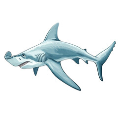 Fototapeta premium Majestic Hammerhead Shark Ocean Predator Powerful Swimmer