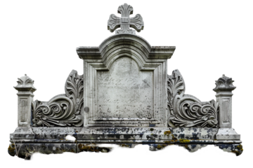Ornate Stone Tombstone