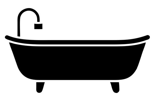 recommend clip art: Bathtub icon. Shower vector illustration. Bathroom hygiene symbol. Bath tub silhouette. Washroom pictogram. Bathing sign isolated.
                    
                    