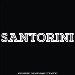 Creative unique modern art deco style alphabet display font vector illustration