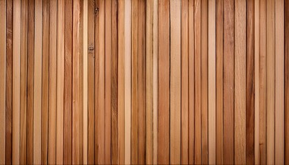 Solid wooden battens wall pattern background with natural color finishing. Generated image