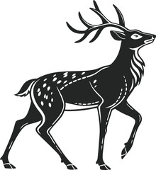 Deer silhouette, Vector Design, Deer Icon