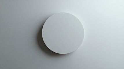 Timeless Minimalism - Ultra-Realistic Round Clock Face on White Background with Soft Shadows for Depth Perception