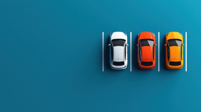 Efficient car parking icon in church parking lot with available spaces