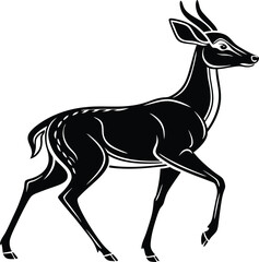 Deer silhouette, Vector Design, Deer Icon