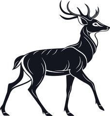 Deer silhouette, Vector Design, Deer Icon