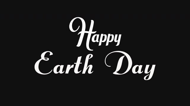 Happy Earth Day Text Animation