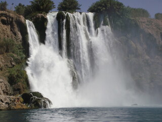 waterfall in the mountains