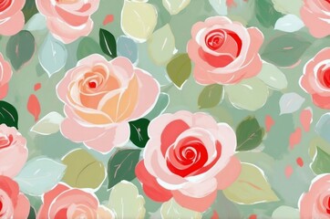 Vintage colorful fantasy dreamy abstract blooming botanical flowers seamless patterns illustration, nature theme concept texture design.
