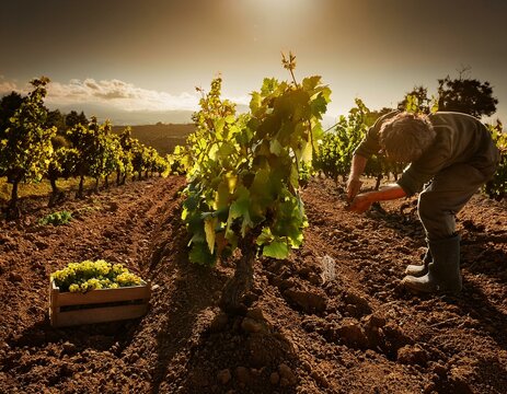 vendimia,recolecci&oacute;n o cosecha de las uvas.
