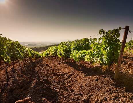 plantaci&oacute;n de uvas en vid