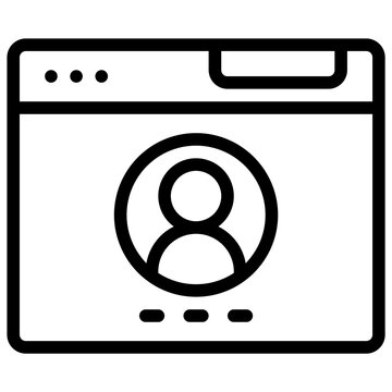 website with login icon