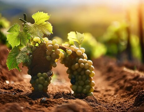 plantaci&oacute;n de uvas en vid