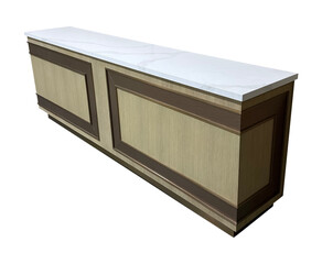 wooden box isolated on white