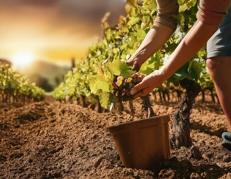 vendimia, recolecci&oacute;n o cosecha de las uvas