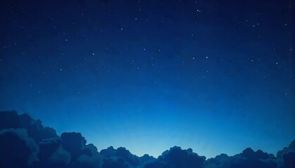 Fototapeta premium Serene blue starry sky with scattered stars creating a peaceful atmosphere