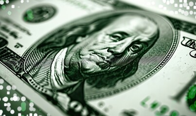 100 dollar bill close up