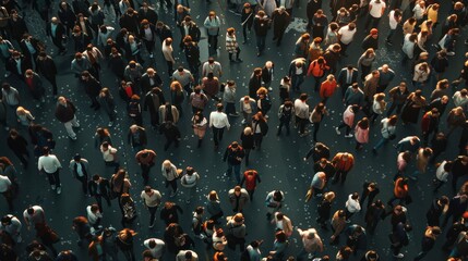 Obraz premium A densely packed urban population facing housing and social challenges.
