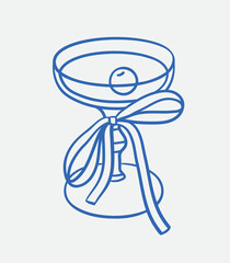 Hand-drawn cocktail Illustration. Line art, ink, minimalist style. Vector illustration. Party collection.	
