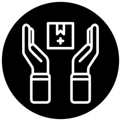 Physical Care Packages Black Circle icon