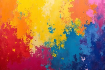 Fototapeta premium Vibrant Abstract Painting with Bold Colors and Textured Effect
