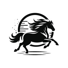 horse silhouette vector design illustration