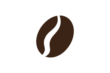 coffee bean icon vector silhouette isolated in white background