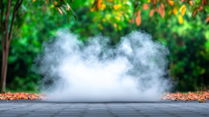 thick spreading smoke with spooky fog background effect