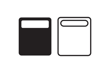 calculator frame icon vector silhouette isolated in white background