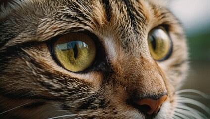 Close-up of a gray cat's head