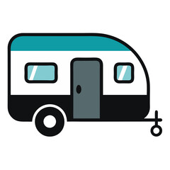 camper trailer icon design