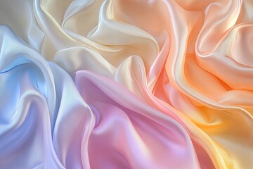 Obraz premium Abstract background - iridescent pearl gradient, soft pastel rainbow shades, delicate shimmer, silky smooth reflections, elegant and airy aesthetics