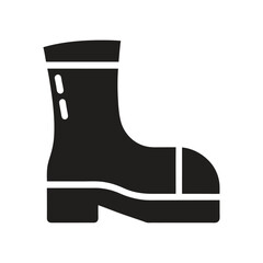 Boot icon silhouette. Industrial boot icon. Safety Shoes vector icon