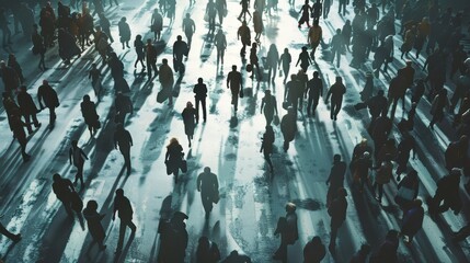 A densely packed urban population facing housing and social challenges.